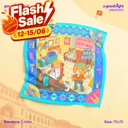 Khăn Goodnight Bandana lụa latin phiên bản linh vật