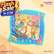 Khăn Goodnight Bandana lụa latin phiên bản linh vật