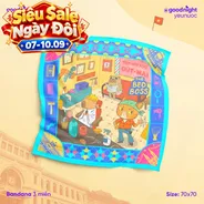 Khăn Goodnight Bandana lụa latin phiên bản linh vật