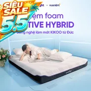 Combo làm mát: Đệm Foam Goodnight Active Hybrid