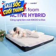 Combo làm mát: Đệm Foam Goodnight Active Hybrid