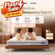 Combo sống chill: Đệm Lò xo Goodnight Sleep Wave Hybrid