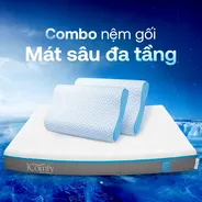 Combo Mát Sâu Đa Tầng: 1 đệm Coolax + 2 gối Nami