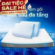 Combo Mát Sâu Đa Tầng: 1 đệm Coolax + 2 gối Nami