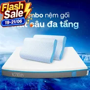 Combo Mát Sâu Đa Tầng: 1 đệm Coolax + 2 gối Nami