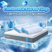Combo Mát Sâu Đa Tầng: 1 đệm Coolax + 2 gối Nami