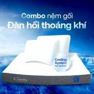 Combo Đàn Hồi Thoáng Khí: 1 đệm Cloud 2.0 + 2 gối Nami