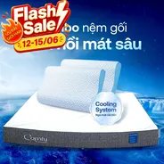 Combo Đàn Hồi Thoáng Khí: 1 đệm Cloud 2.0 + 2 gối Nami