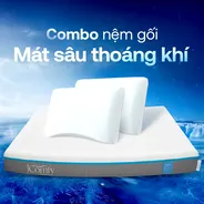 Combo Mát Sâu Đa Tầng 2: 1 đệm Coolax + 2 gối Sofy Air