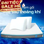 Combo Mát Sâu Đa Tầng 2: 1 đệm Coolax + 2 gối Sofy Air