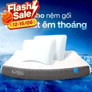 Combo Ngủ Mát Êm Sâu 2: 1 đệm Coolax Plus + 2 gối Sofy Air