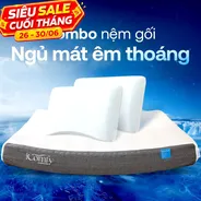 Combo Ngủ Mát Êm Sâu 2: 1 đệm Coolax Plus + 2 gối Sofy Air