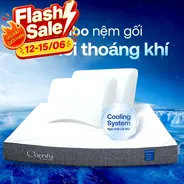 Combo Đàn Hồi Thoáng Khí 2: 1 đệm Cloud 2.0 + 2 gối Sofy Air