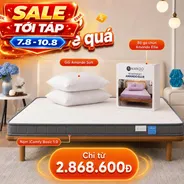 Combo rẻ quá 2: Đệm Foam iComfy Basic 1.0 kèm ga gối