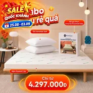 Combo Cao su siêu tiết kiệm: Đệm Cao Su Foam Gummi Lite kèm ga gối