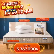 Combo Lò xo siêu tiết kiệm: Đệm lò xo Amando Eco kèm bộ ga chun