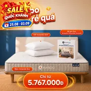 Combo Lò xo siêu tiết kiệm: Đệm lò xo Amando Eco kèm bộ ga chun