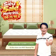 (Quà 8 món) Nệm cao su thiên nhiên Gummi Classic thế hệ mới dày 5/10/15cm