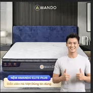 Nệm lò xo túi độc lập Amando Elite Plus ngủ mát, êm sâu dày 25cm