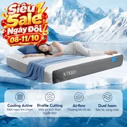 [BST Ngủ Mát] Nệm foam iComfy Coolax Plus Băng Lạnh Đa Tầng Dày 20cm