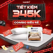 Combo Siêu Rẻ 1: Nệm Foam iComfy Basic 2.0 Kèm Ga + 2 Gối