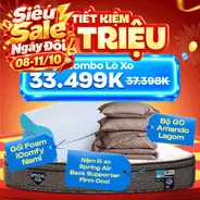 Combo Thoáng Khí: 1 Đệm Spring air Firm Cool + 1 bộ chăn ga Lagom + 2 gối Nami - tiết kiệm 5171K