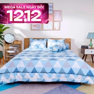 Bộ chăn ga phủ cotton Amando Dream 5 chi tiết