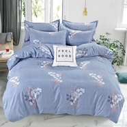 Bộ Ga chun vỏ chăn AMD Lily họa tiết 5 chi tiết