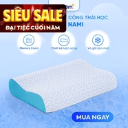 Gối foam Comfy Nami công thái học (BST Ngủ Mát)