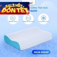 Gối foam Comfy Nami công thái học (BST Ngủ Mát)