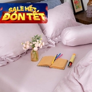 Bộ chăn ga Lụa tencel cao cấp Amando Lagom 5 chi tiết Màu Tím