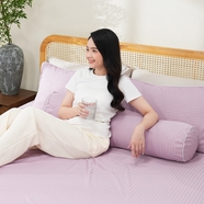 Bộ ga chun polyester gấm Amando Ellie đơn sắc 4 chi tiết Màu Tím