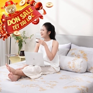 Bộ ga chun tencel Amando Celia 4 chi tiết TP008