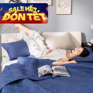 Bộ chăn chần, vỏ gối Microfiber mềm mại, kháng khuẩn Amando Luna 3 chi tiết