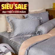 Bộ chăn ga chun chần Lụa Tencel cao cấp Amando Élan 5 chi tiết TC003