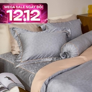 Bộ chăn ga chun chần Lụa Tencel cao cấp Amando Élan 5 chi tiết TC003