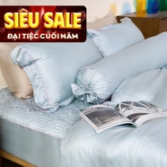 Bộ chăn ga chun chần Lụa Tencel cao cấp Amando Élan 5 chi tiết TC004