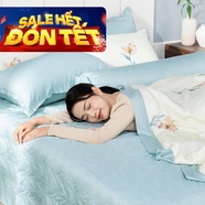 Bộ chăn ga phủ sợi gỗ thiên nhiên Amando Jamila 5 chi tiết LC002