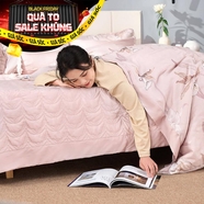 Bộ chăn ga phủ sợi gỗ thiên nhiên Amando Jamila 5 chi tiết LC003