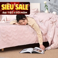 Bộ chăn ga phủ sợi gỗ thiên nhiên Amando Jamila 5 chi tiết LC003