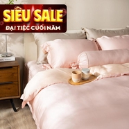 Bộ chăn ga phủ chần Lụa Tencel cao cấp Amando Élan 5 chi tiết TC002