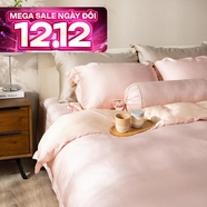 Bộ chăn ga phủ chần Lụa Tencel cao cấp Amando Élan 5 chi tiết TC002