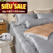 Bộ chăn ga phủ chần Lụa Tencel cao cấp Amando Élan 5 chi tiết TC003