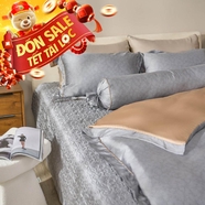 Bộ chăn ga phủ chần Lụa Tencel cao cấp Amando Élan 5 chi tiết TC003