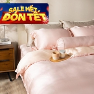 Bộ chăn ga chun chần Lụa Tencel cao cấp Amando Élan 5 chi tiết TC002