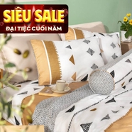 Bộ Ga chun microfiber Amando Ellie họa tiết 4 chi tiết M04