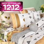 Bộ Ga chun microfiber Amando Ellie họa tiết 4 chi tiết M04