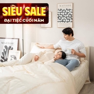 Bộ chăn ga lụa tencel cao cấp Amando Soulmate 7 chi tiết màu kem