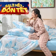 Bộ ga chun sợi gỗ thiên nhiên tencel Amando Aleena 5 chi tiết