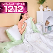 Bộ chăn ga phủ sợi gỗ thiên nhiên Amando Jamila 5 chi tiết LC007